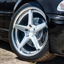 22x10.5 Ferrada FR3 Machine Silver w/ Chrome Lip 5x4.25/108 35mm