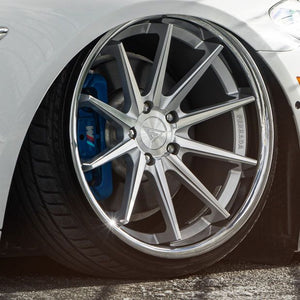 22x10.5 Ferrada FR4 Machine Silver w/ Chrome Lip 5x4.5/114.3 42mm