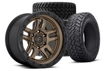 20x9 FUEL AMMO w/ NITTO Trail Grappler 35" tires (Satin Bronze w/ Black lip)