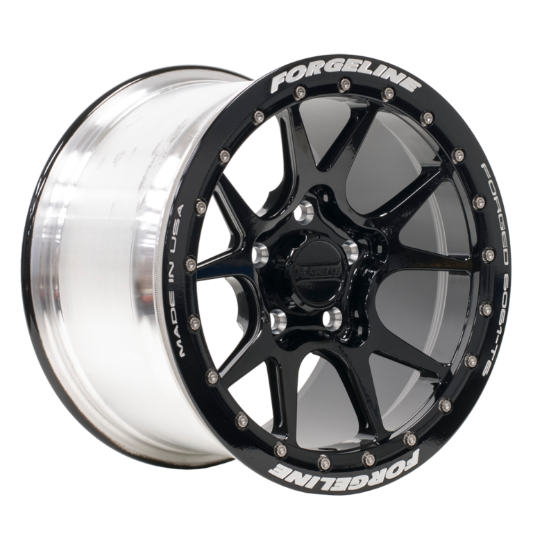 18x10 FORGELINE GS1R Beadlock (Gloss Black w/ Red Lip)