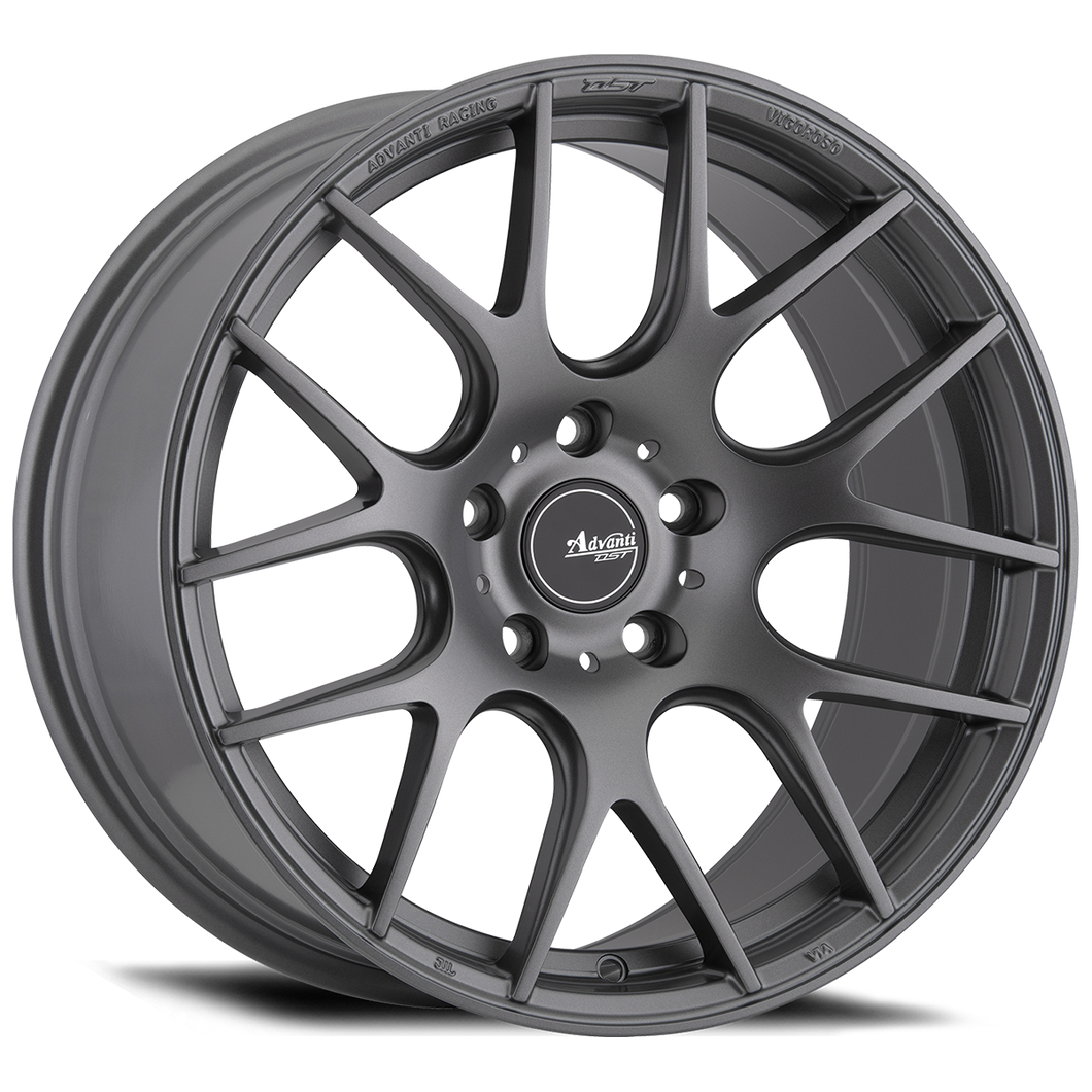 17x8 Advanti Racing Wheels 109MG Matte Grey 5x100 +38 Offset 73.10 Hub Matte Grey