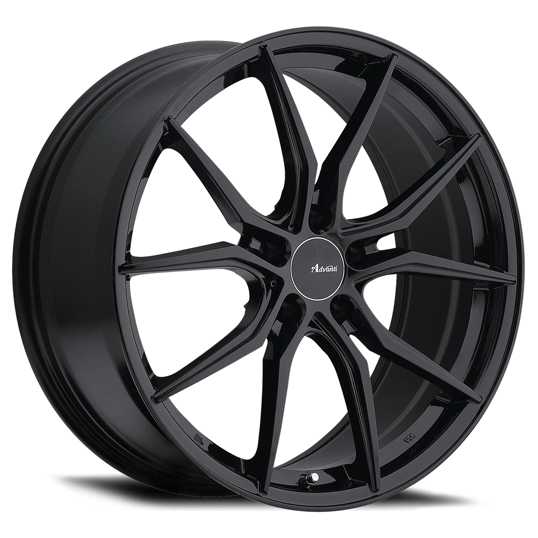 19x9.5 Advanti Racing Wheels 80B Hybris 5x120 +35 Offset 72.60 Hub Gloss Black