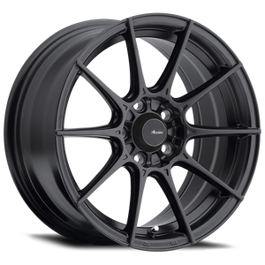 17x8 Advanti Racing Wheels 79B Storm S1 5x100 +35 Offset 73.00 Hub Matte Black