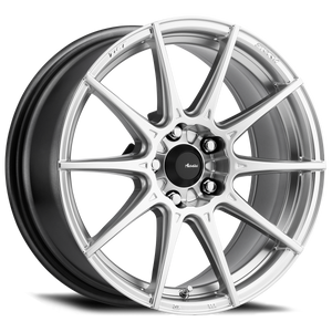 17x8 Advanti Racing Wheels 79S Storm S1 4x100 +45 Offset 73.00 Hub Hyper Silver