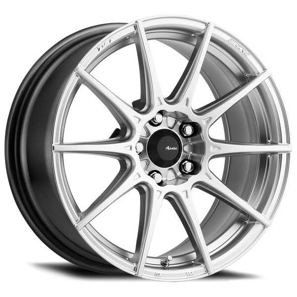 17x8 Advanti Racing Wheels 79S Storm S1 5x100 +45 Offset 73.00 Hub Hyper Silver