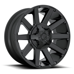 20x9 Fuel Offroad Wheels D437 Contra 5x139.7/5x150 1 Offset 110.1 Centerbore Satin Black