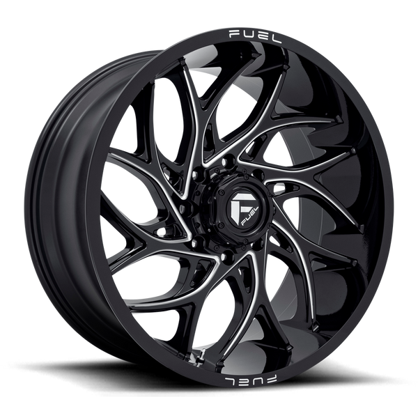 24x11 Fuel Offroad Wheels D741 Runner 8x165.1 0 Offset 125.2 Centerbore Gloss Black