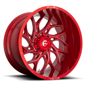 24x12 Fuel Offroad Wheels D742 Runner 5x127 -44 Offset 71.5 Centerbore Candy Red