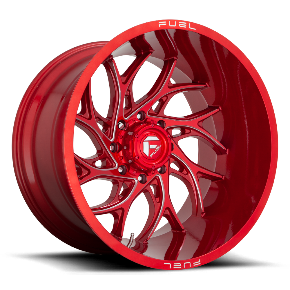 24x12 Fuel Offroad Wheels D742 Runner 5x127 -44 Offset 71.5 Centerbore Candy Red