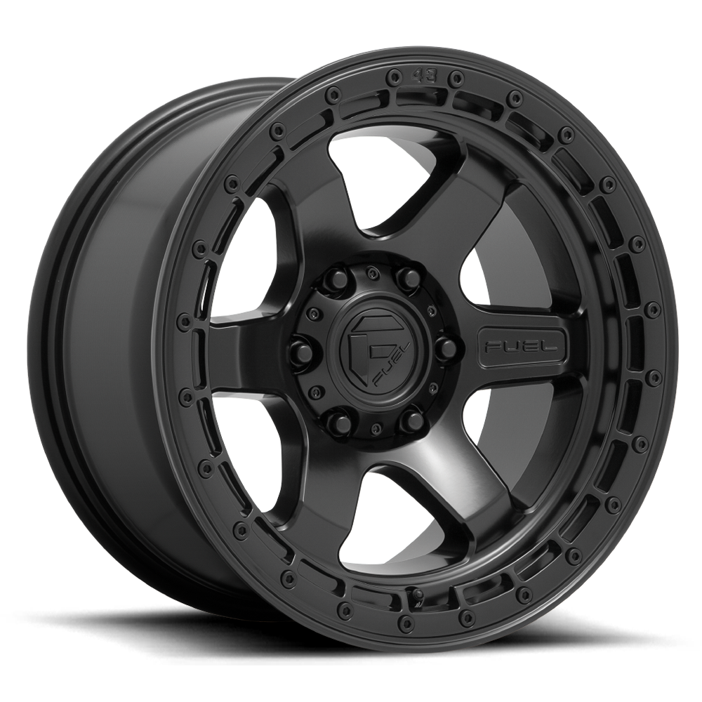 18x9 Fuel Offroad Wheels D750 Block 5x127 1 Offset 71.5 Centerbore Matte Black