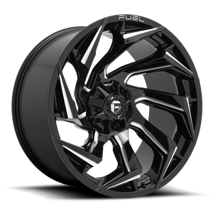 24x12 Fuel Offroad Wheels D753 Reaction 5x139.7/5x150 -44 Offset 110.2 Centerbore Gloss Black