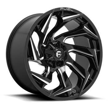 24x12 Fuel Offroad Wheels D753 Reaction 5x139.7/5x150 -44 Offset 110.2 Centerbore Gloss Black