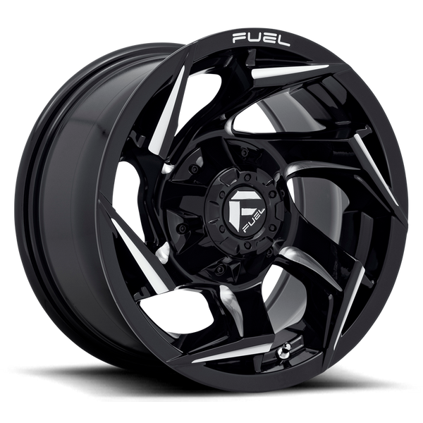 15x8 Fuel Offroad Wheels D753 Reaction 5x114.3/5x120.65 -18 Offset 72.7 Centerbore Gloss Black