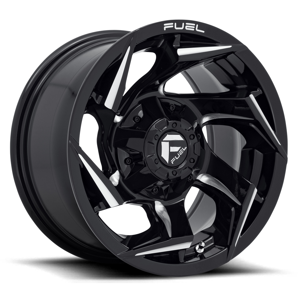 15x8 Fuel Offroad Wheels D753 Reaction 5x114.3/5x120.65 -18 Offset 72.7 Centerbore Gloss Black