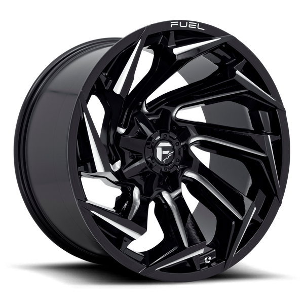 22x12 Fuel Offroad Wheels D753 Reaction 6x135/6x139.7 -44 Offset 106.1 Centerbore Gloss Black