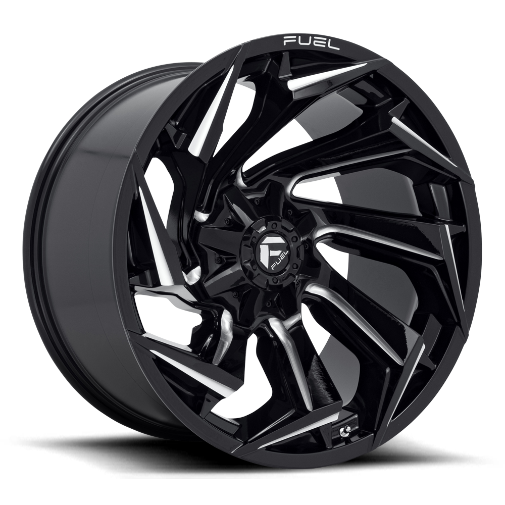 22x12 Fuel Offroad Wheels D753 Reaction 6x135/6x139.7 -44 Offset 106.1 Centerbore Gloss Black