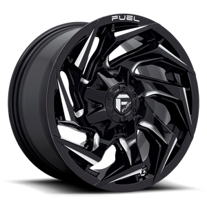 17x9 Fuel Offroad Wheels D753 Reaction 5x139.7/5x150 1 Offset 110.2 Centerbore Gloss Black