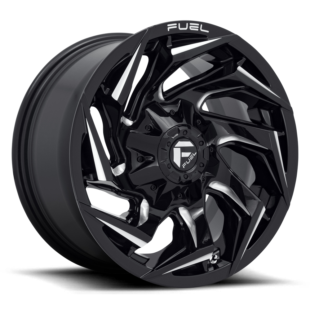 17x9 Fuel Offroad Wheels D753 Reaction 5x139.7/5x150 1 Offset 110.2 Centerbore Gloss Black