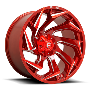 24x12 Fuel Offroad Wheels D754 Reaction 8x165.1 -44 Offset 125.2 Centerbore Candy Red