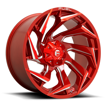 24x12 Fuel Offroad Wheels D754 Reaction 8x170 -44 Offset 125.1 Centerbore Candy Red