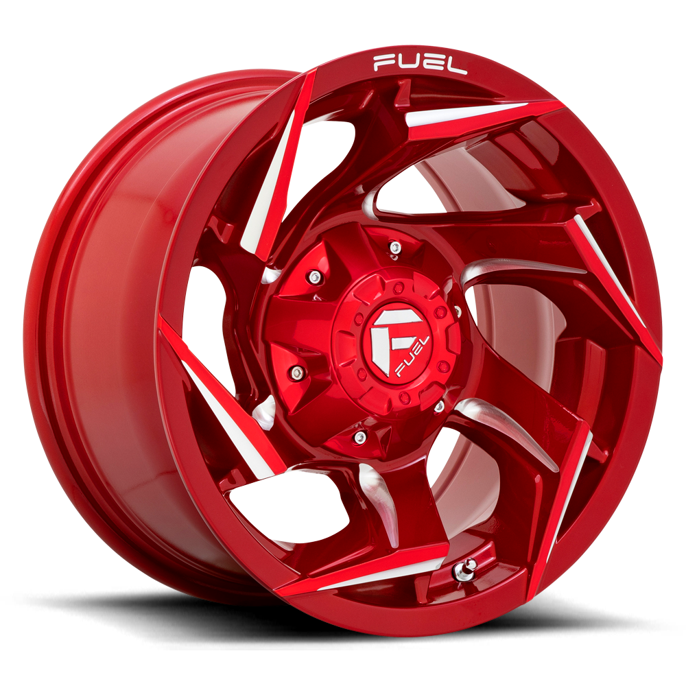 15x8 Fuel Offroad Wheels D754 Reaction 5x114.3/5x120.65 -18 Offset 72.7 Centerbore Candy Red