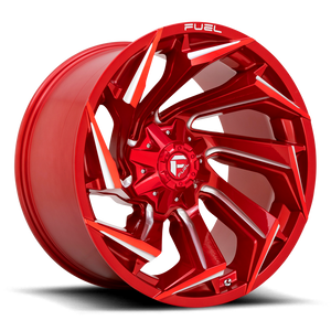 22x12 Fuel Offroad Wheels D754 Reaction 5x127/5x139.7 -44 Offset 87.1 Centerbore Candy Red