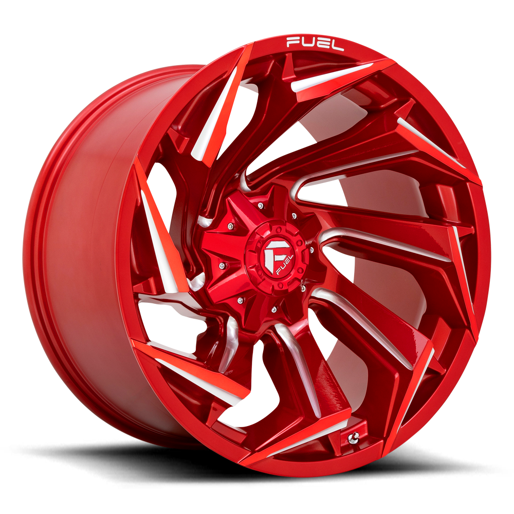 22x12 Fuel Offroad Wheels D754 Reaction 5x127/5x139.7 -44 Offset 87.1 Centerbore Candy Red