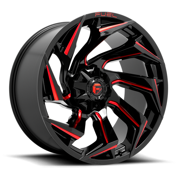 24x12 Fuel Offroad Wheels D755 Reaction 8x170 -44 Offset 125.1 Centerbore Gloss Black