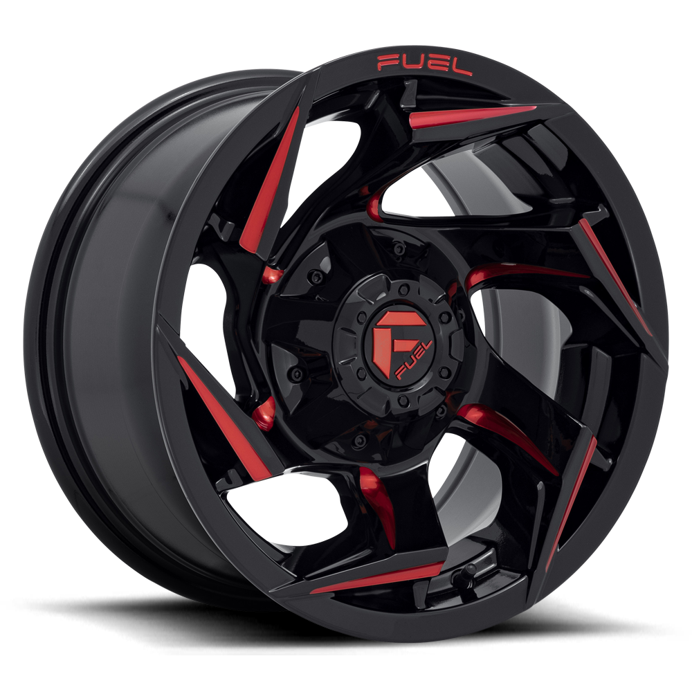 15x8 Fuel Offroad Wheels D755 Reaction 5x114.3/5x120.65 -18 Offset 72.7 Centerbore Gloss Black