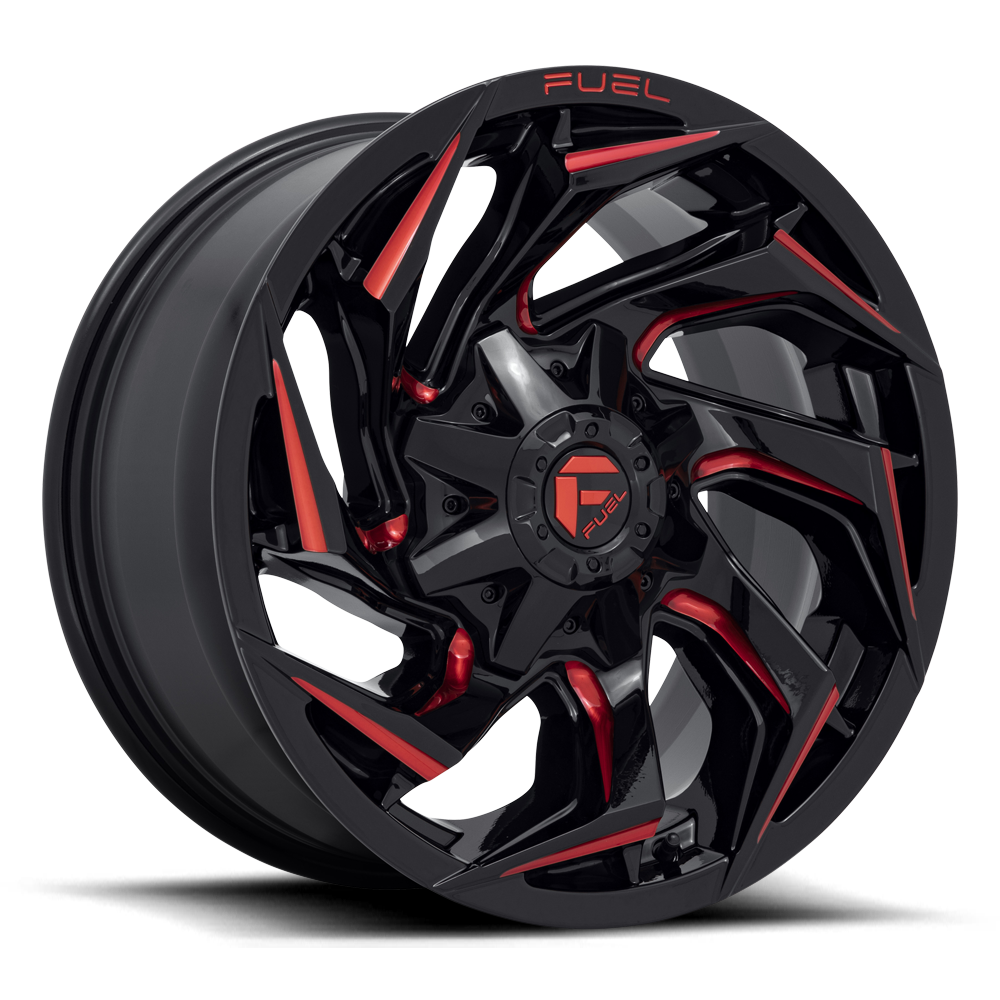 18x9 Fuel Offroad Wheels D755 Reaction 8x180 1 Offset 124.3 Centerbore Gloss Black