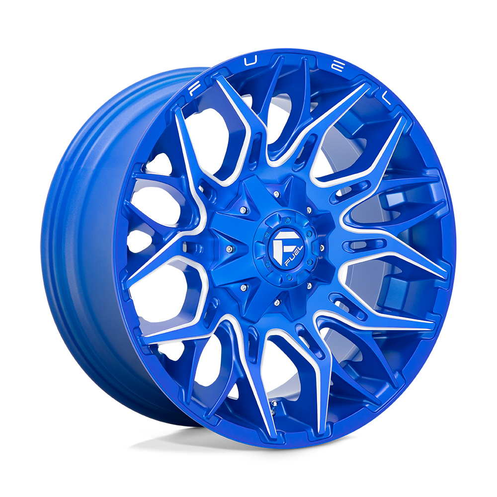 20x9 Fuel Offroad Wheels D770 Twitch 6x135/6x139.7 1 Offset 106.1 Centerbore Anodized Blue Milled