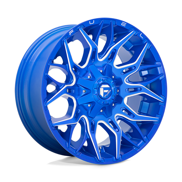 20x10 Fuel Offroad Wheels D770 Twitch 5x139.7/5x150 -18 Offset 110.2 Centerbore Anodized Blue Milled