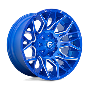 22x12 Fuel Offroad Wheels D770 Twitch 8x170 -44 Offset 125.1 Centerbore Anodized Blue Milled