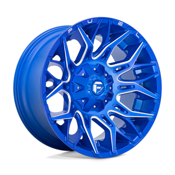 22x12 Fuel Offroad Wheels D770 Twitch 8x170 -44 Offset 125.1 Centerbore Anodized Blue Milled