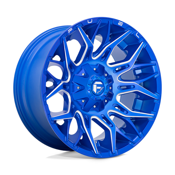 22x12 Fuel Offroad Wheels D770 Twitch 6x135/6x139.7 -44 Offset 106.1 Centerbore Anodized Blue Milled