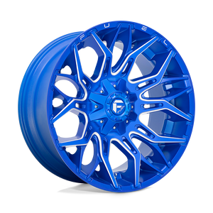 22x10 Fuel Offroad Wheels D770 Twitch 6x135/6x139.7 -18 Offset 106.1 Centerbore Anodized Blue Milled