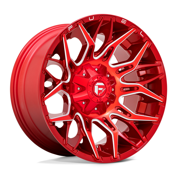 20x10 Fuel Offroad Wheels D771 Twitch 5x139.7/5x150 -18 Offset 110.2 Centerbore Candy Red