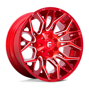 22x10 Fuel Offroad Wheels D771 Twitch 8x170 -18 Offset 125.1 Centerbore Candy Red