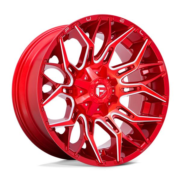 22x10 Fuel Offroad Wheels D771 Twitch 8x170 -18 Offset 125.1 Centerbore Candy Red