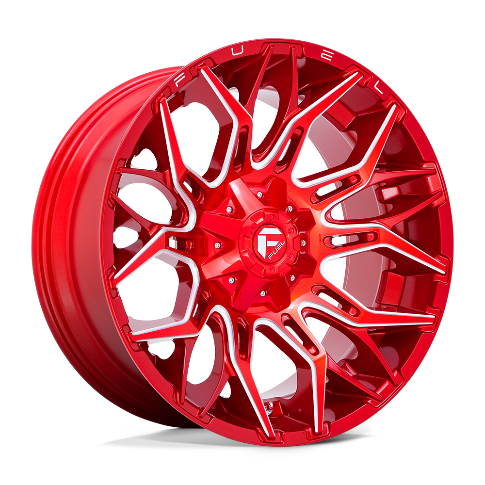 22x10 Fuel Offroad Wheels D771 Twitch 8x170 -18 Offset 125.1 Centerbore Candy Red