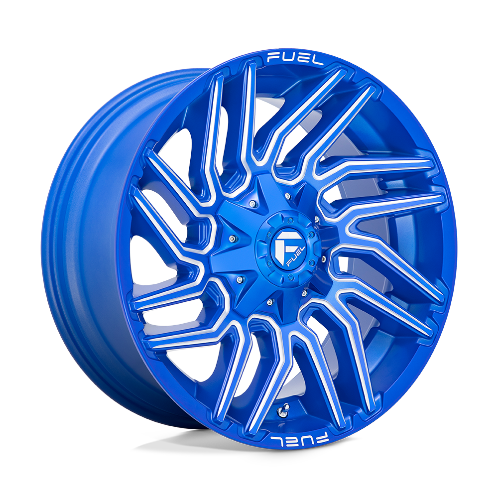 20x9 Fuel Offroad Wheels D774 Typhoon 8x180 1 Offset 124.3 Centerbore Anodized Blue Milled