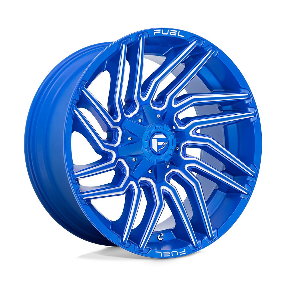 22x12 Fuel Offroad Wheels D774 Typhoon 5x139.7/5x150 -44 Offset 110.2 Centerbore Anodized Blue Milled