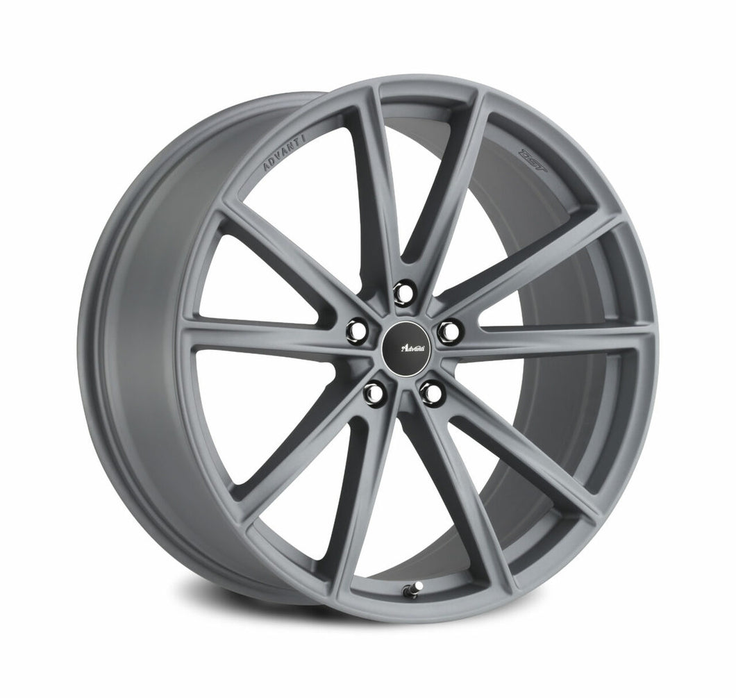 19x8.5 Advanti Racing Wheels 96MG Torcere 5x114.3 +45 Offset 73.00 Hub Matte Grey