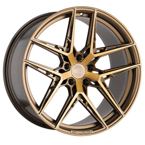 19x8.5 5x114.3 XO Wheels Helsinki Dark Bronze With Brushed Bronze Face 35 offset 76.1 hub