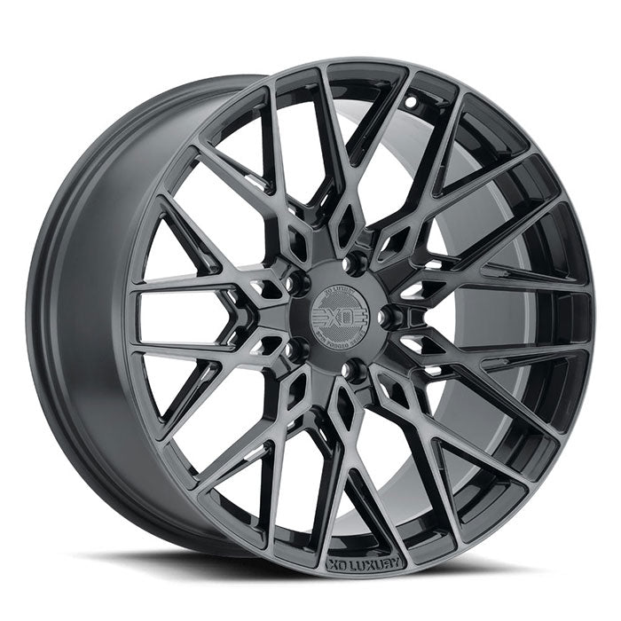 20x9 5x112 XO Wheels Phoenix Gunmetal With Brushed Gunmetal Face 20 offset 66.56 hub