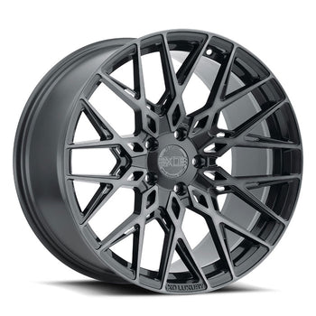 19x11 5x112 XO Wheels Phoenix Gunmetal With Brushed Gunmetal Face 37 offset 66.56 hub