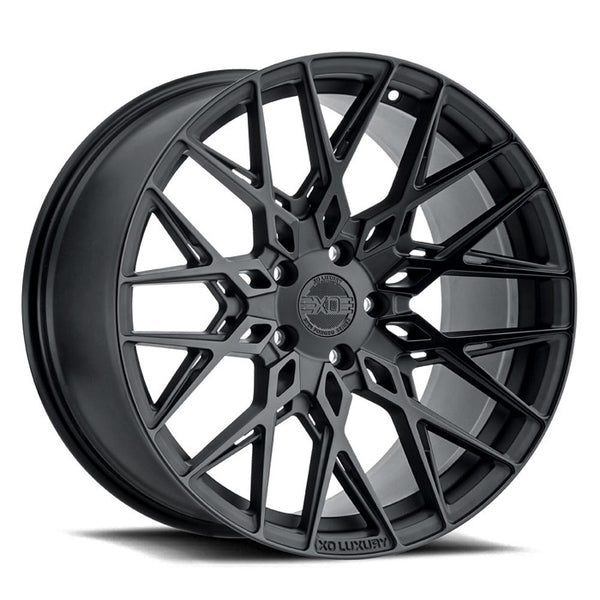 22x9 5x120 XO Wheels Phoenix Double Black 20 offset 76.1 hub