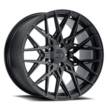 19x9.5 5x120 XO Wheels Phoenix Double Black 25 offset 76.1 hub