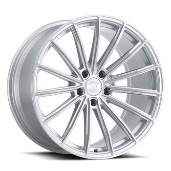 19x10 5x112 XO Wheels London Silver With Brushed Face 42 offset 66.56 hub