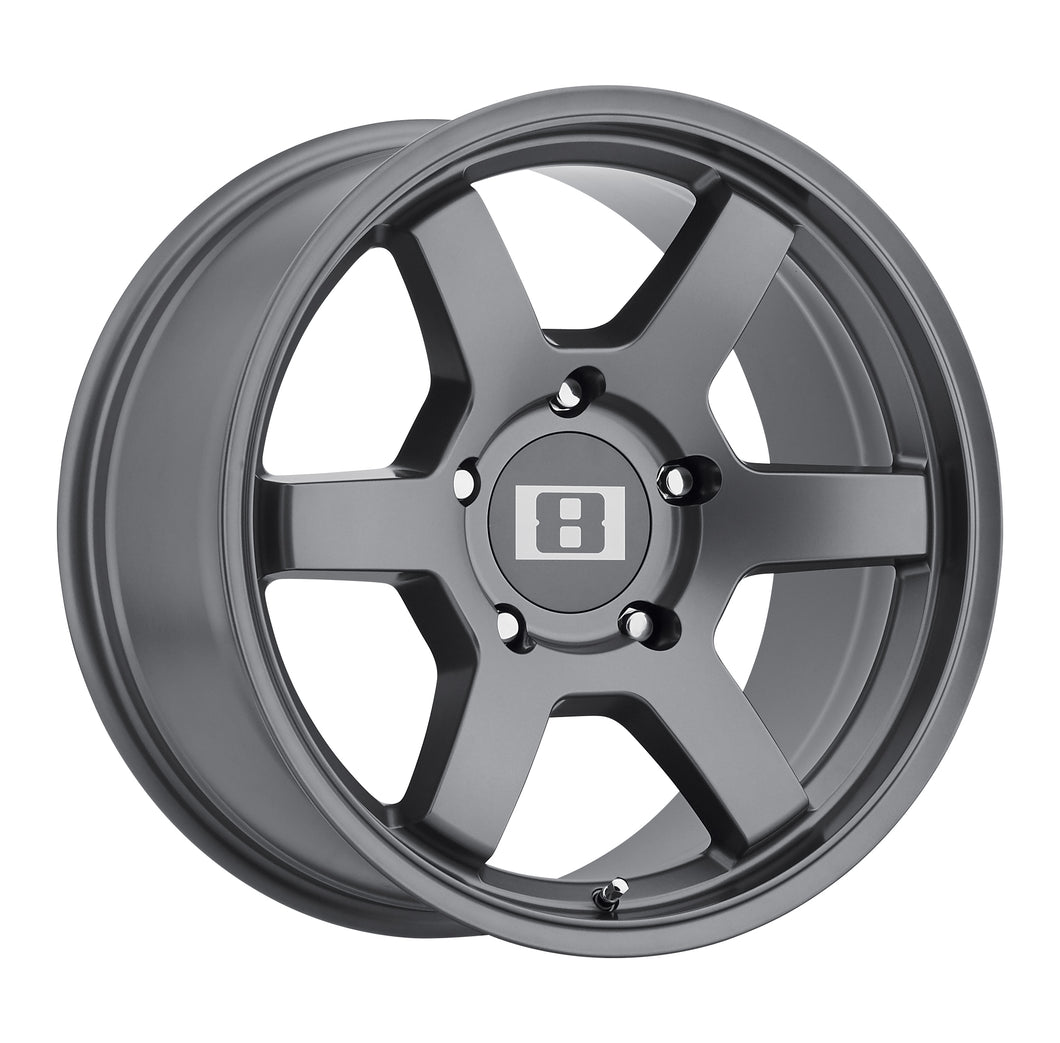 16x8  Level 8 Wheels Mk6 Matte Gunmetal -10  offset  106.1  hub